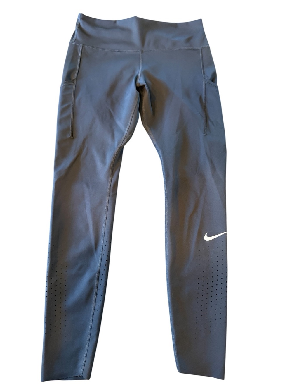 Nike Dry Fit Black Leggings with White Swoosh